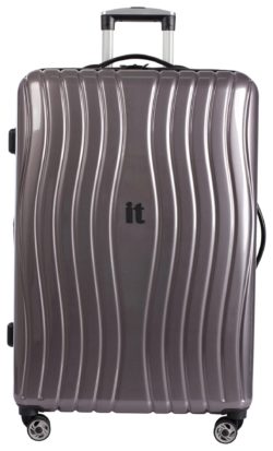 IT Luggage Large Hard 8 Wheel Suitcase - Metallic.